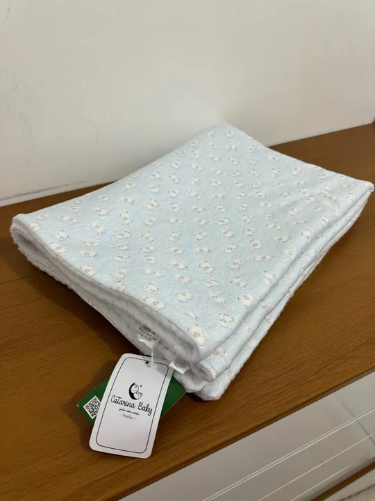 Cobertor bebê malha com sherpa ovelhinhas