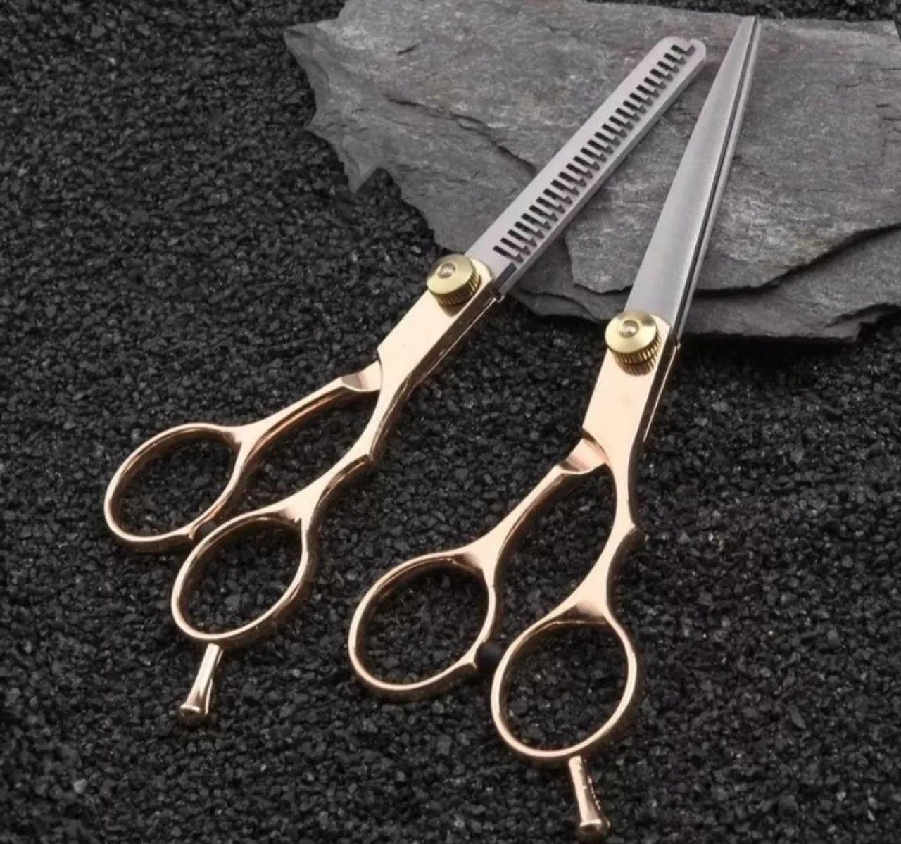 Tesoura de cabelo profissional, 2 peças - entrega rápida - Foto 2