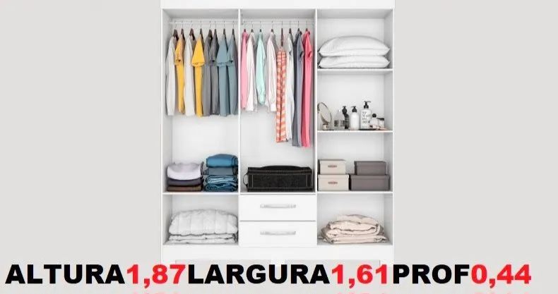 Guarda roupa casal 6 portas2 gavetas  - Foto 2