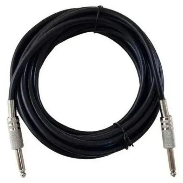 Cabo P10 x P10 3 Metros Guitarra Violão Baixo Teclado - Foto 6