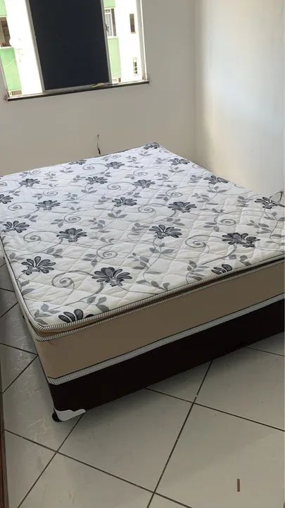 Cama Box Casal com colchão