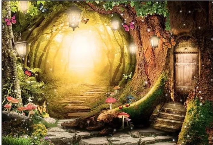 Fundo Fotográfico Tecido - floresta 1,50x2,20 (cód ff39) ***usado somente uma vez***