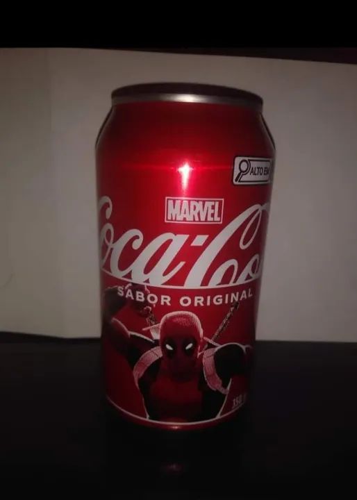 Latinha Coleção Marvel Coca Cola Deadpool - Higienizada - Foto 3