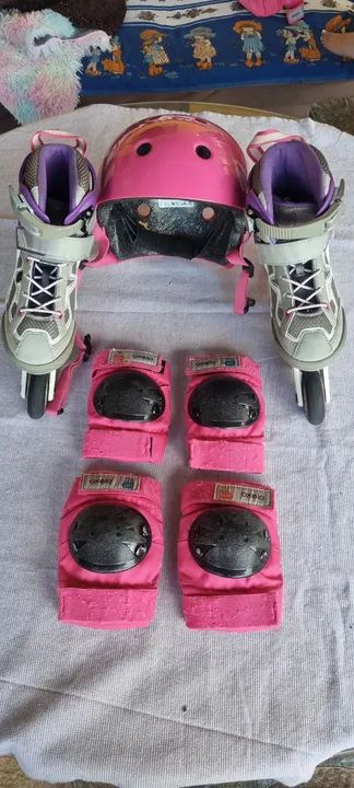 PATINS COM ASSESSÓRIOS OXELO ORIGINAL 
