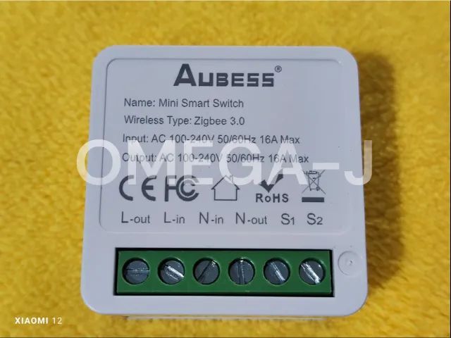 Mini interruptor switch Zigbee 3.0 16A Aubess