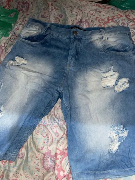 SHORT JEANS MASCULINO RASGADO