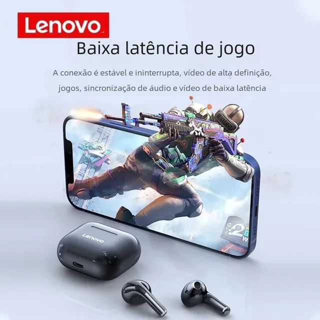 Fone Lenovo LP40 Bluetooth, Game, Academia  - Foto 3
