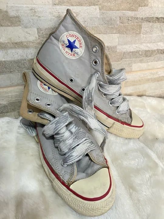 Converse All Star Cinza - Tamanho 34 - Foto 3