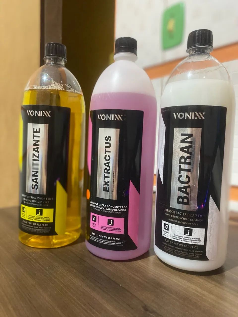 Kit de Limpeza Vonixx (Bactran, Extractus, Sanitizante)