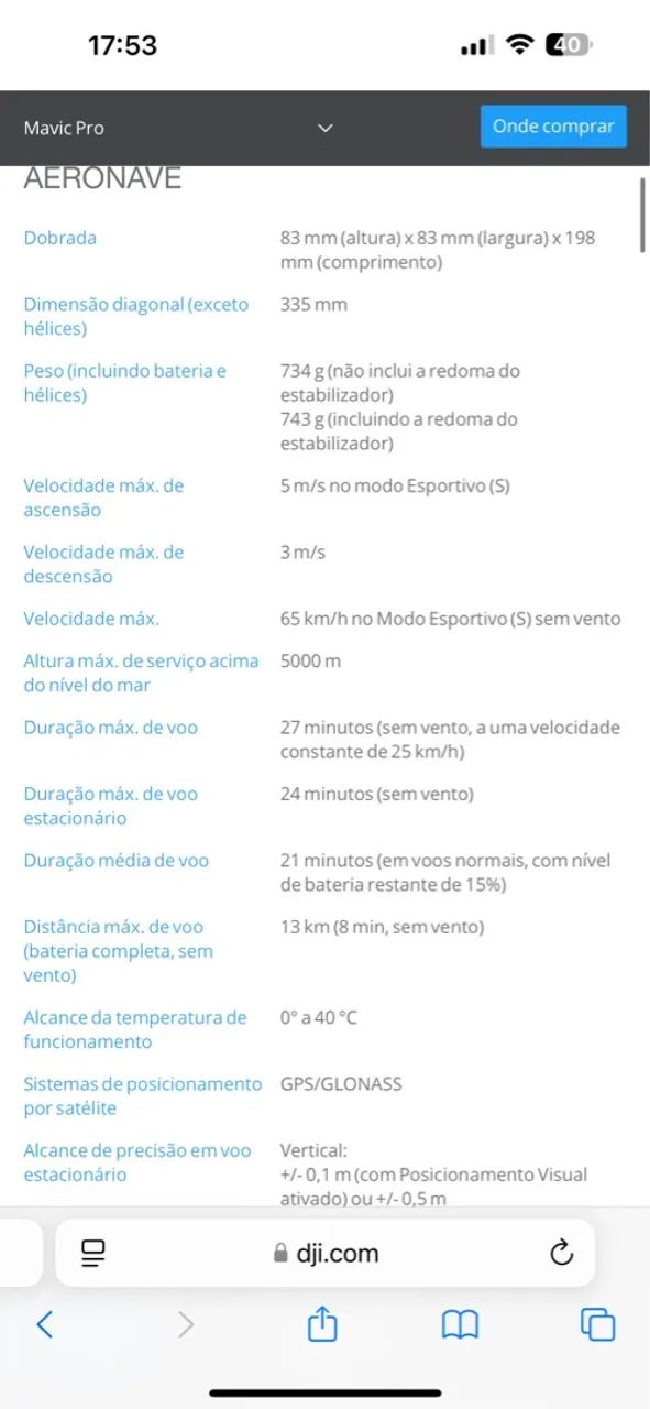 Drone DJI Mavic Pro 4K - Foto 6