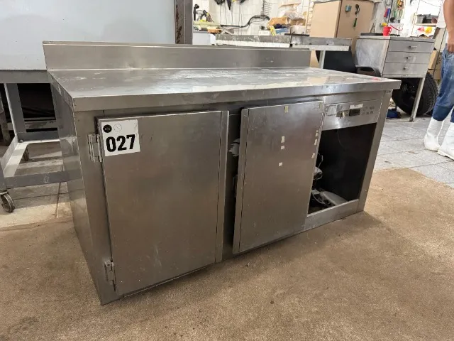 Balcão refrigerado em inox 2 portas