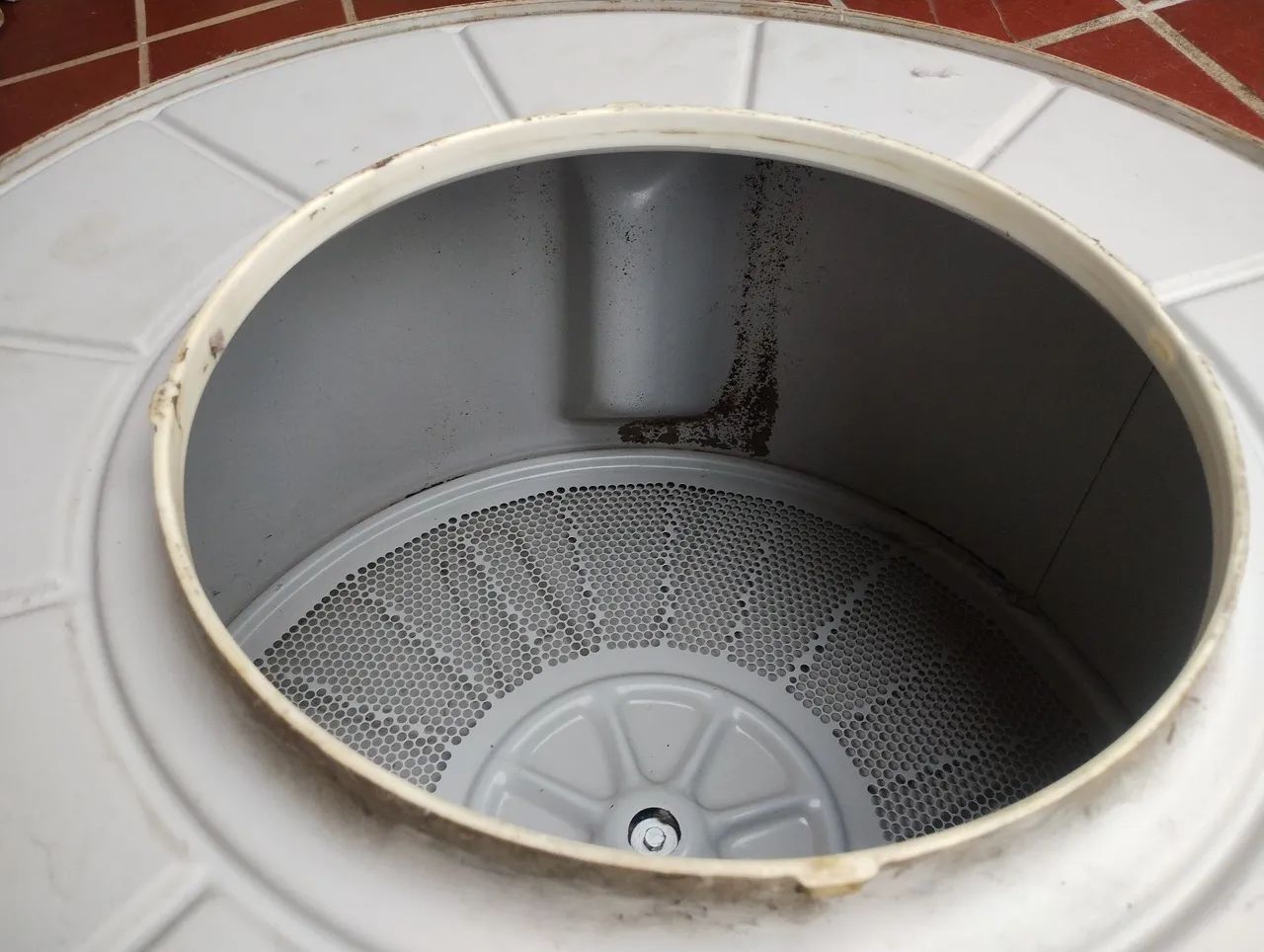 Tambor de máquina antiga ferro para fazer churrasqueira ou artesanato  - Foto 2
