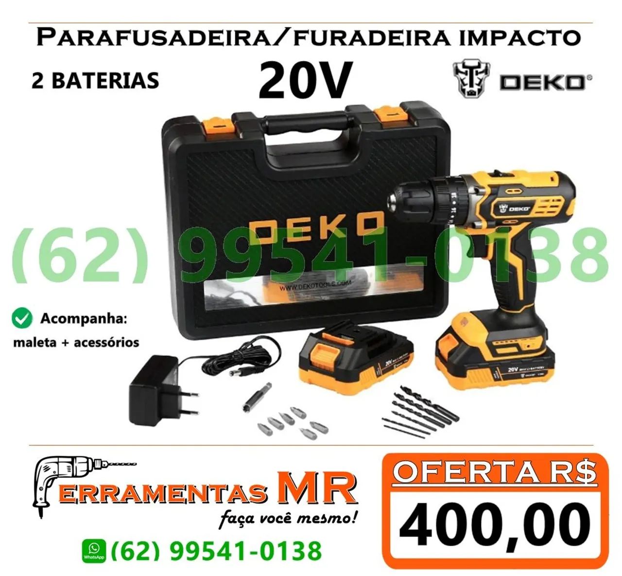Furadeira Parafusadeira de Impacto 900W com Maleta - Foto 4