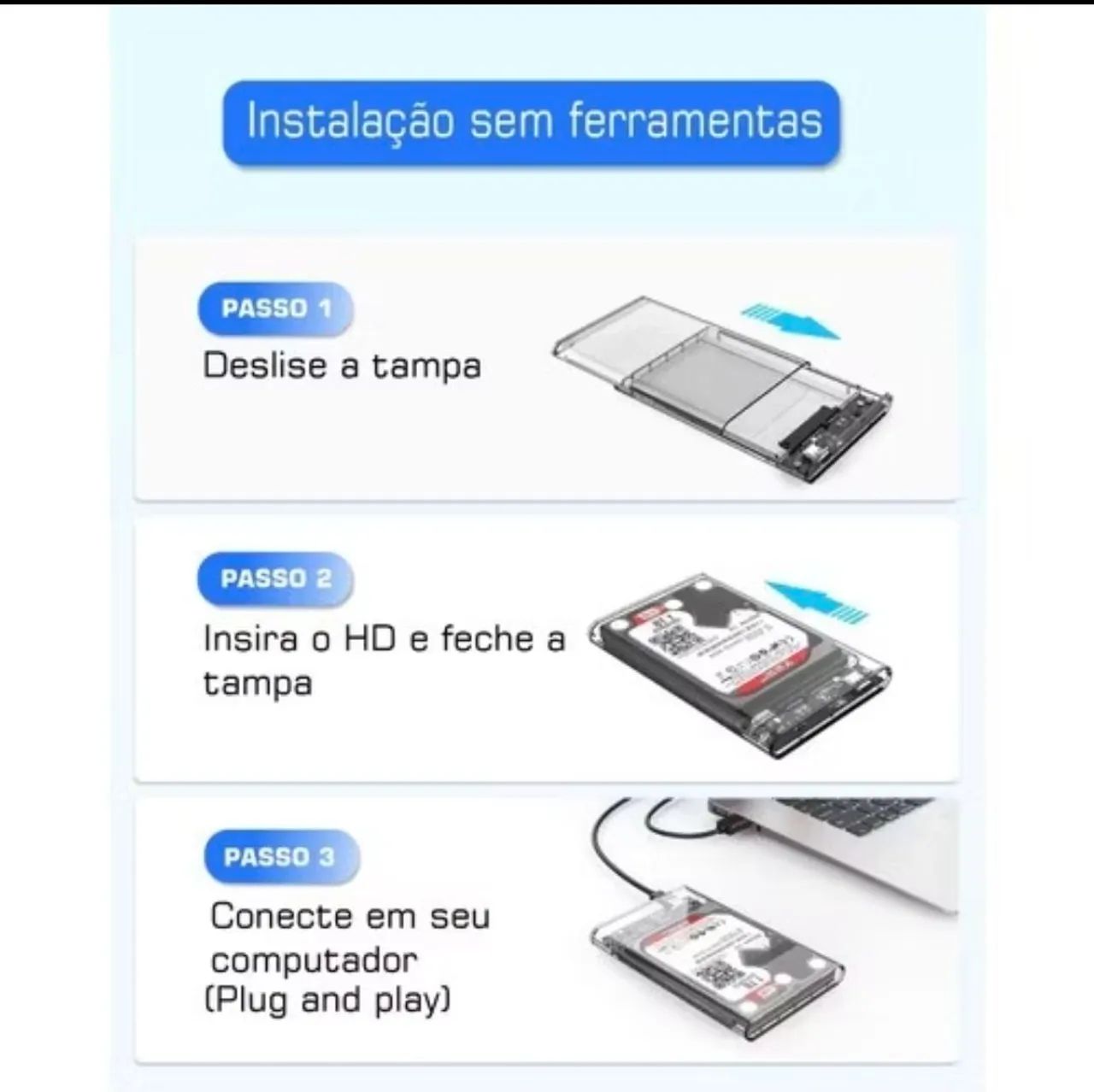 Case HD Externo 2.5" - Foto 5