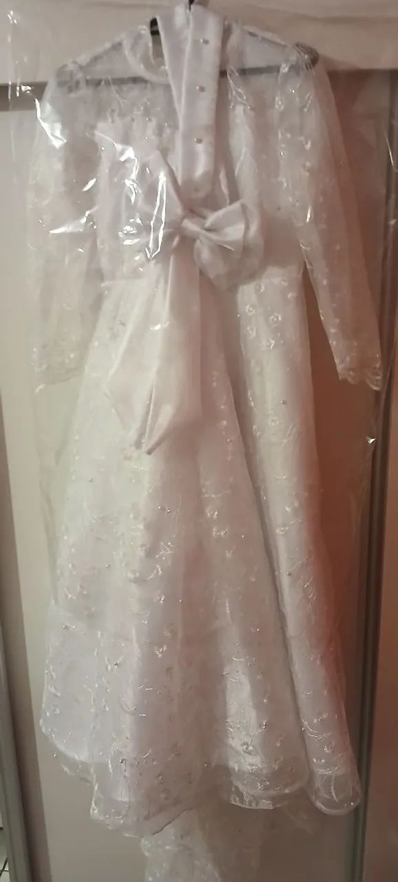 Vestido Daminha de Honra Godê com Cauda - Foto 4