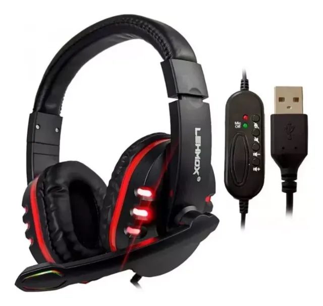 Fone Headset Usb Gamer Lehmox 7.1 Lef-1040