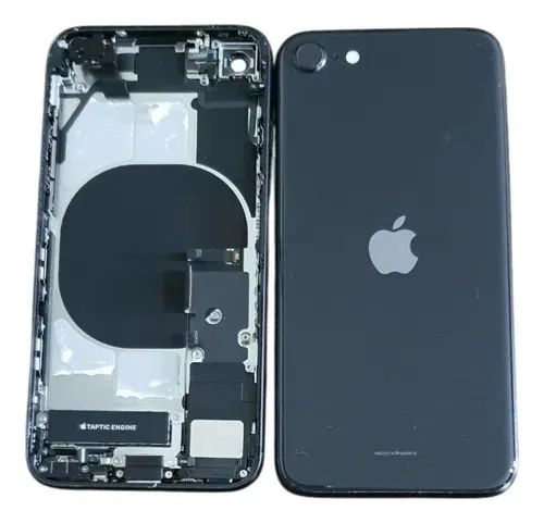 Tampa traseira original com aro Black Apple iPhone 8