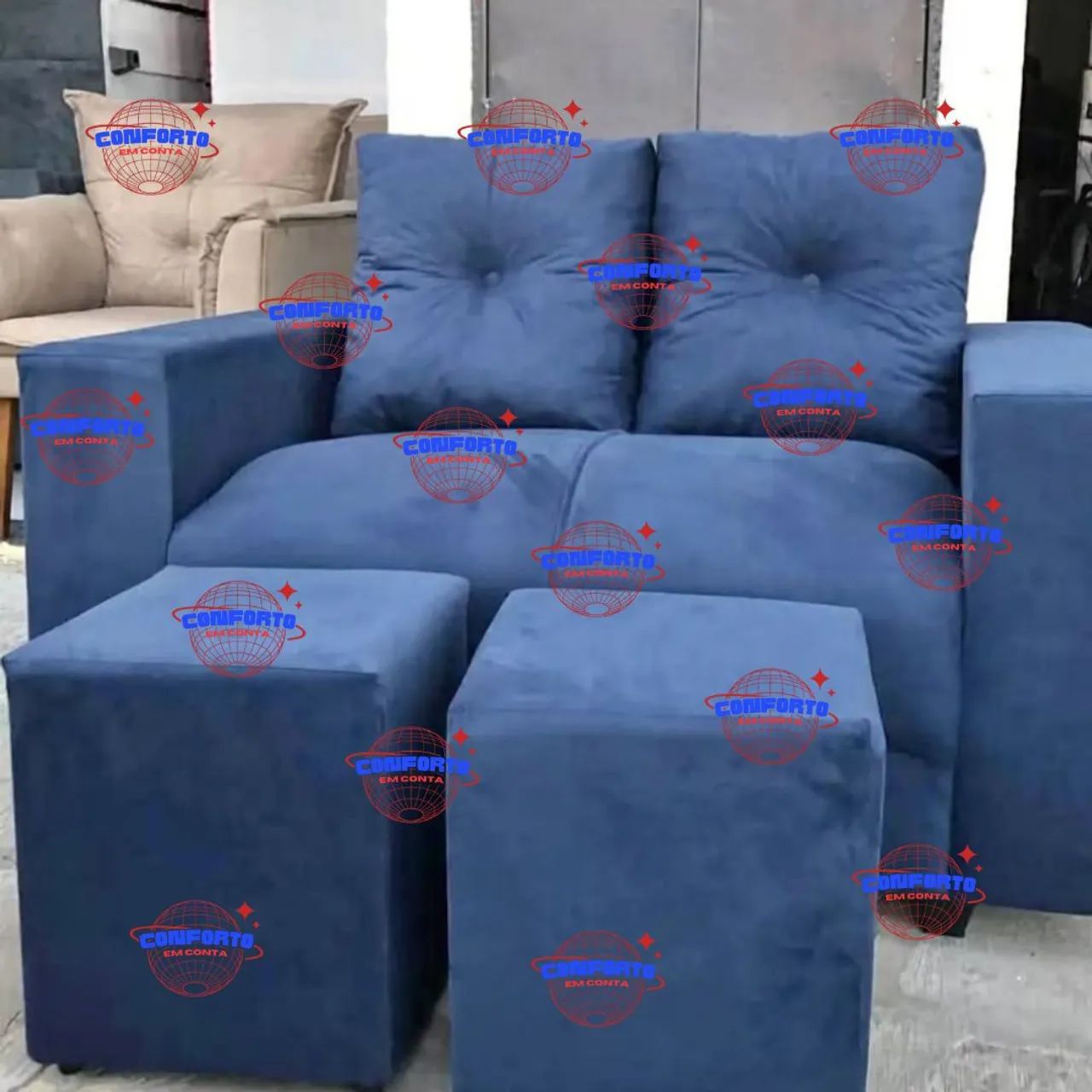 Sofá Popular 2 lugares -Novo diretamente da fábrica 