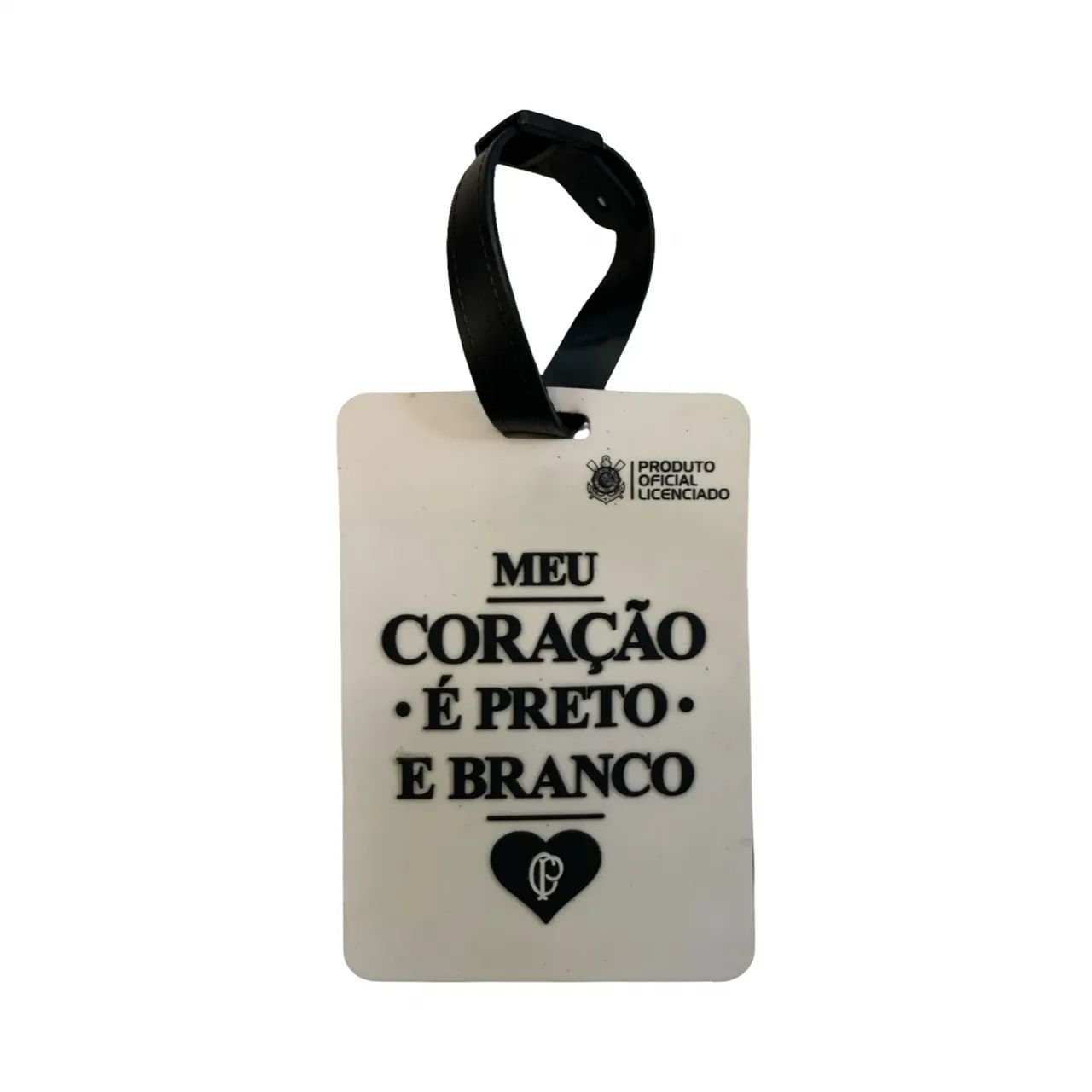 Etiqueta de mala Corinthians Meu Coração é Preto e Branco