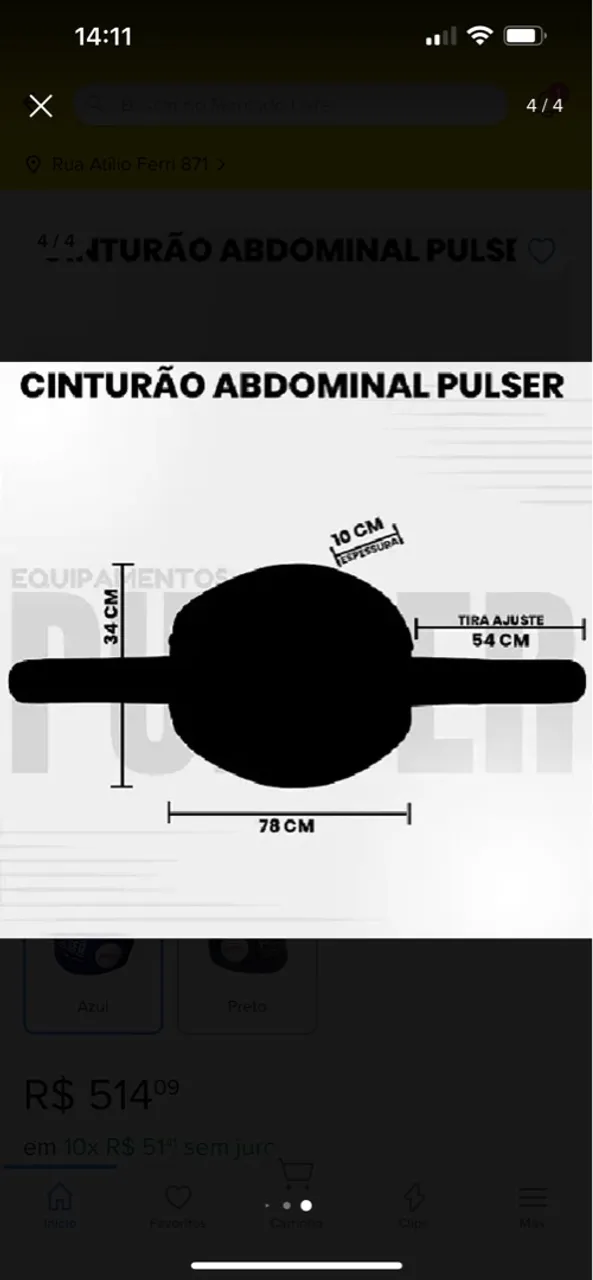 CINTURÃO ABDOMINAL PULSER