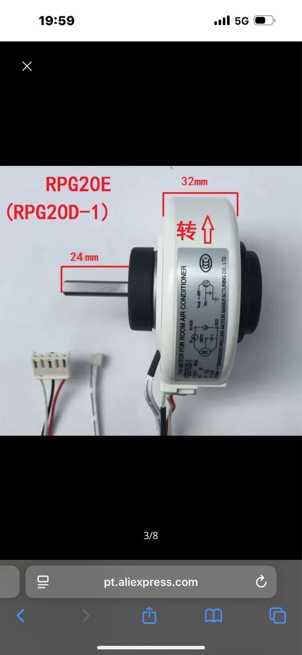 Motor ventilador 