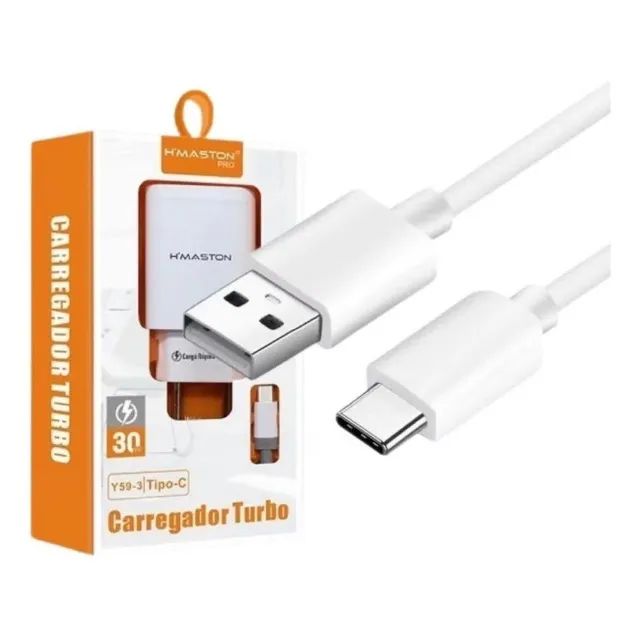 Fonte Carregador Turbo 30w + Cabo Tipo C