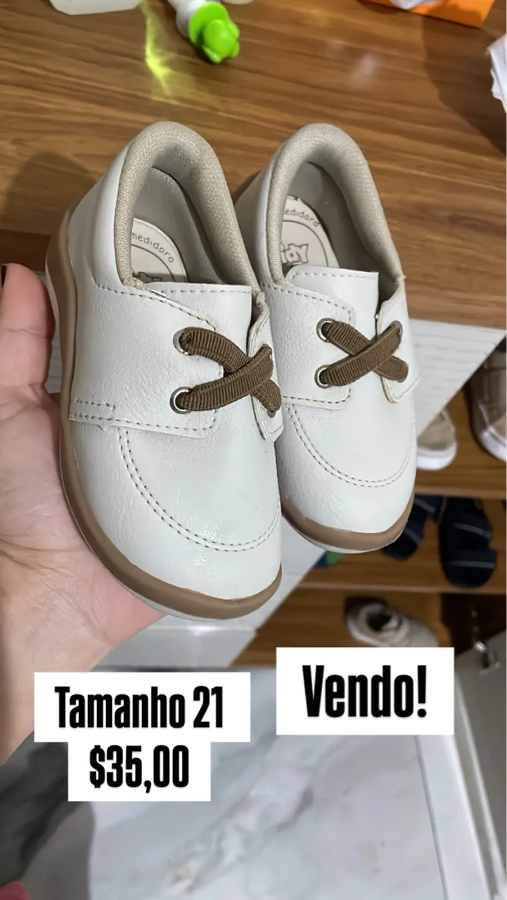 Sapatinho Infantil Branco - Tamanho 21