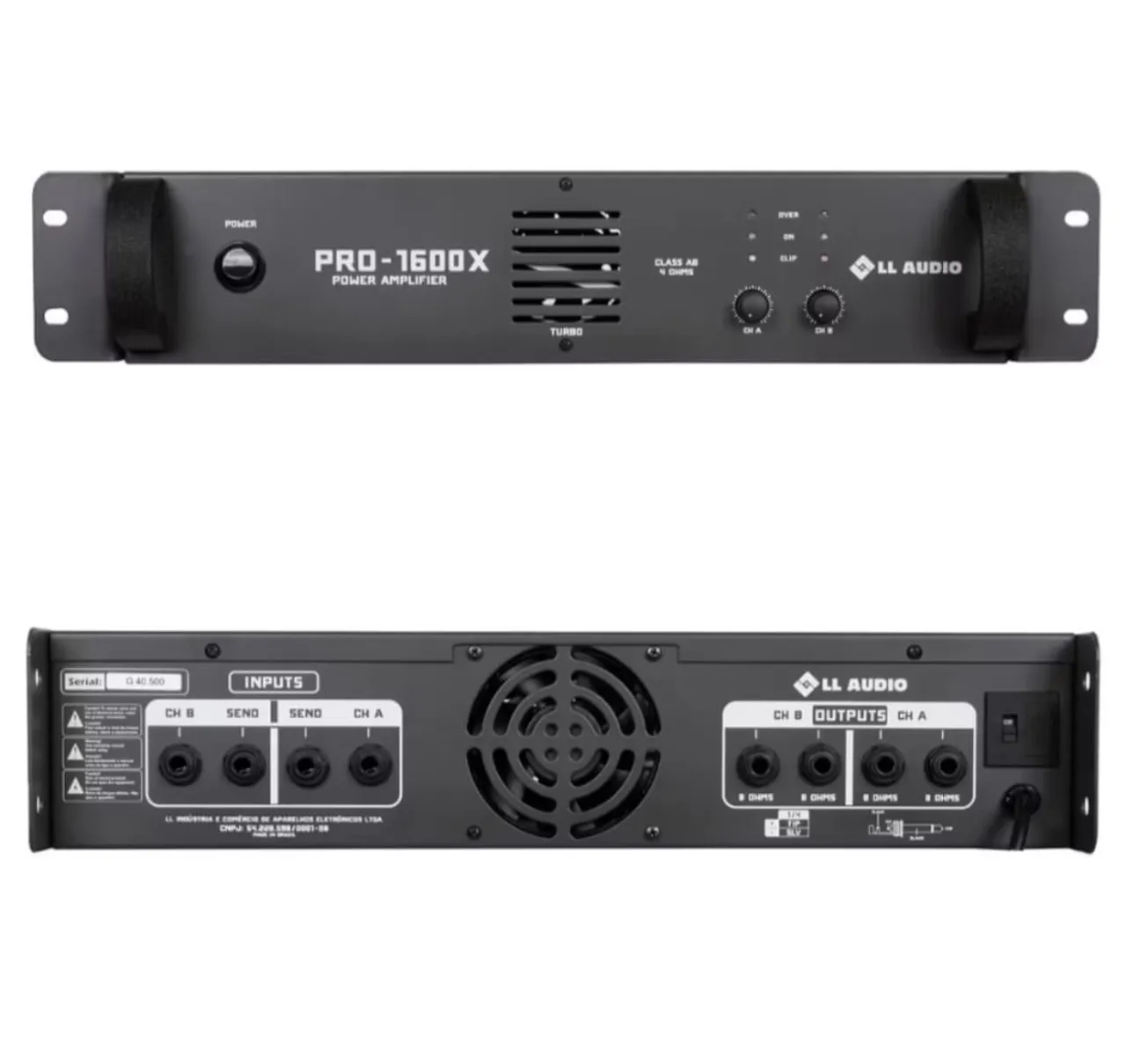 Amplificador de Potência LL AUDIO PRO-1600X