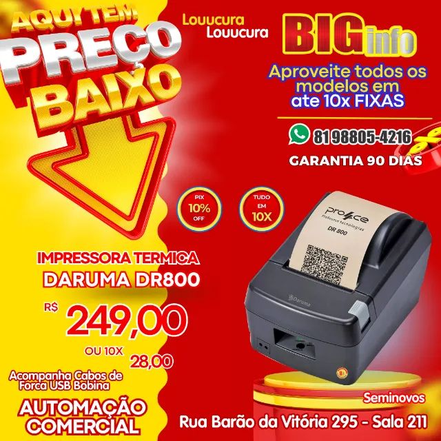 Impressora Termica Daruma DR800