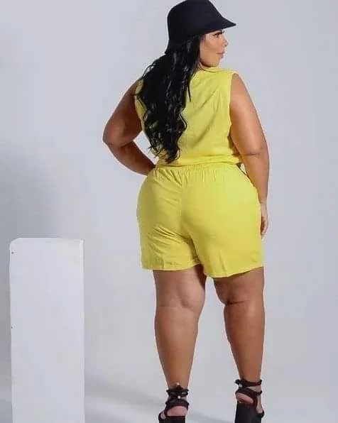 Conjunto Shorts e Blusa Amarelo - Novo! - Foto 2