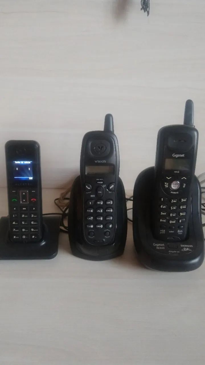 Telefones sem fio e linha fixa