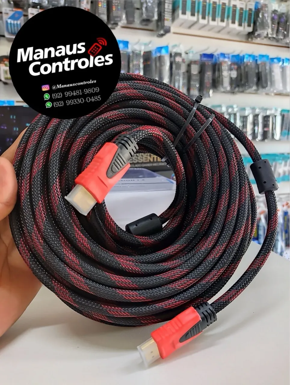 Cabo HDMI 20M em malha 1.4
