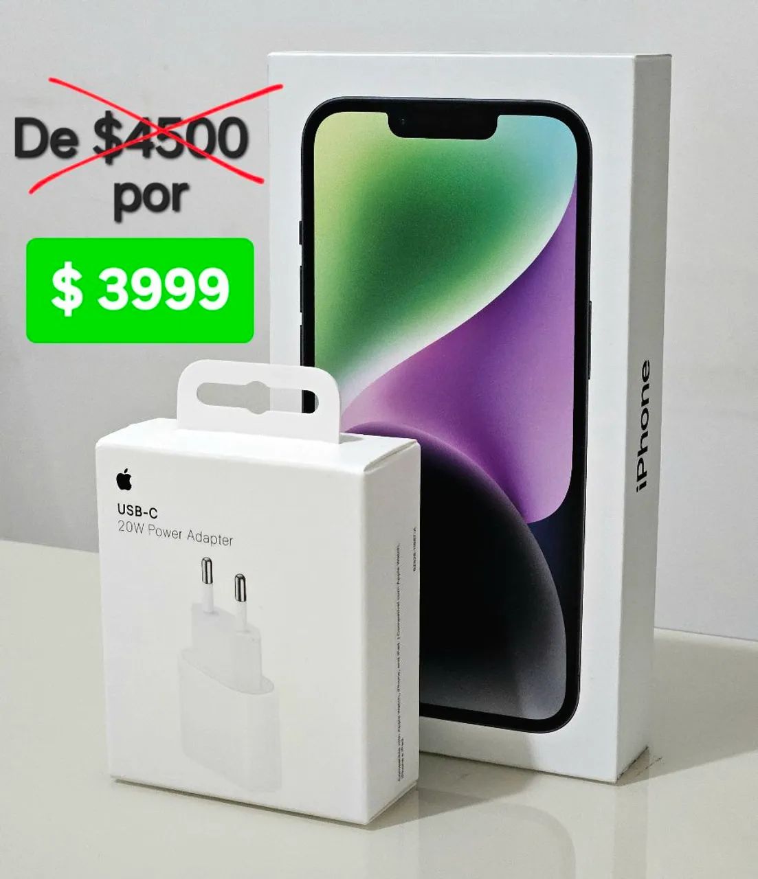 iPhone 14 128GB Preto + carregador 20W Apple