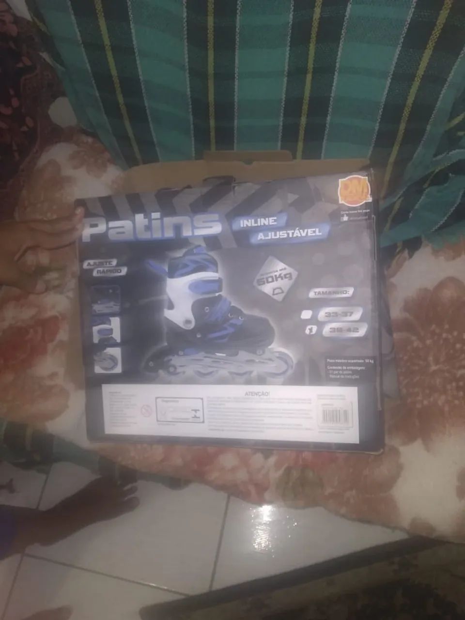 Patins Inline Ajustável - Tamanho 39-40