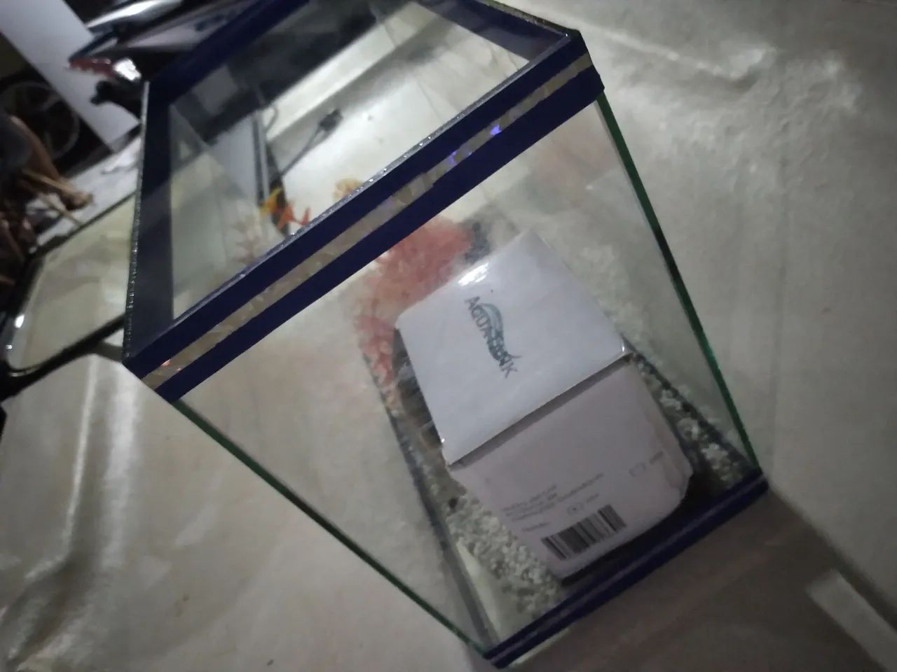 Aquário com pedras filtros planta artificial de 12 l - Foto 3