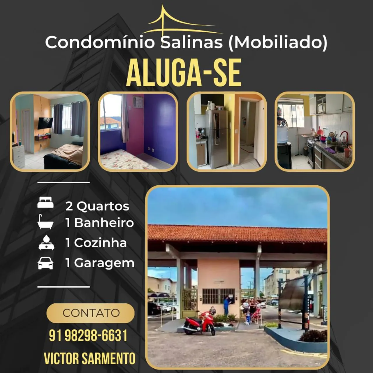 ALUGA-SE EXCELENTE APARTAMENTO TODO MOBILIADO NO CONDOMÍNIO SALINAS EM MARITUBA