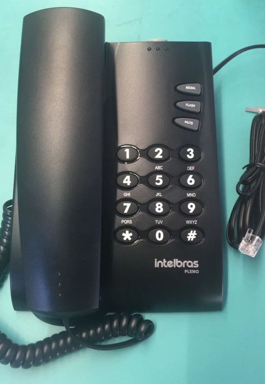 telefone intelbras fixo modelo pleno cor preto  - Foto 2