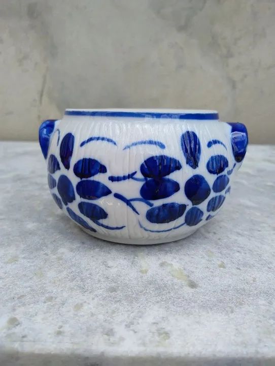 Cumbuca Sopeira De Porcelana Azul Colonial 1,5L - Foto 2