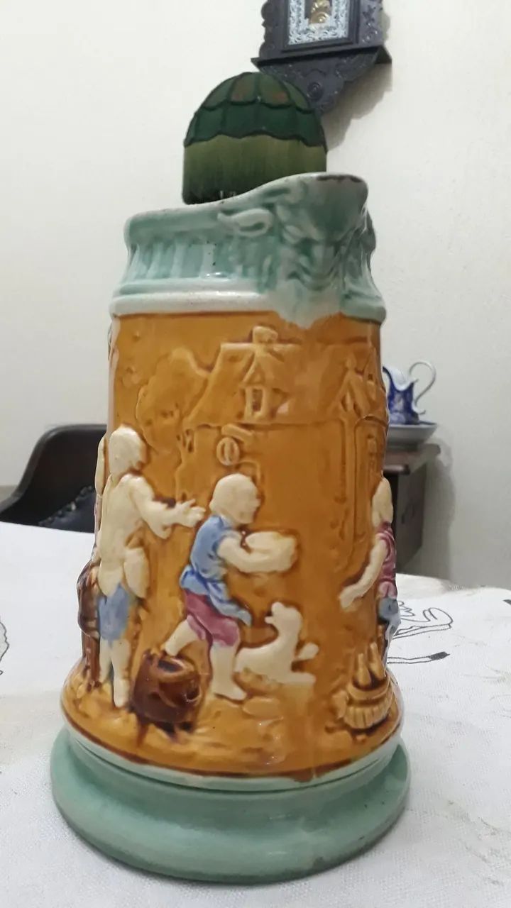 Jarro de faiança  antigo, alemão  - Foto 2