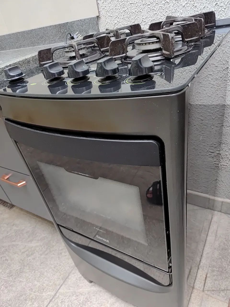 Fogão Consul 4 Bocas Preto - Vidro Temperado - Foto 3