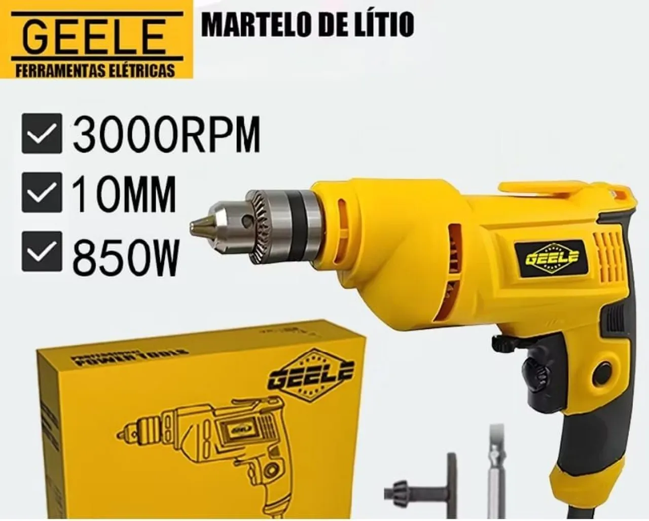 Furadeira de Impacto GEELE 850W - 3000RPM