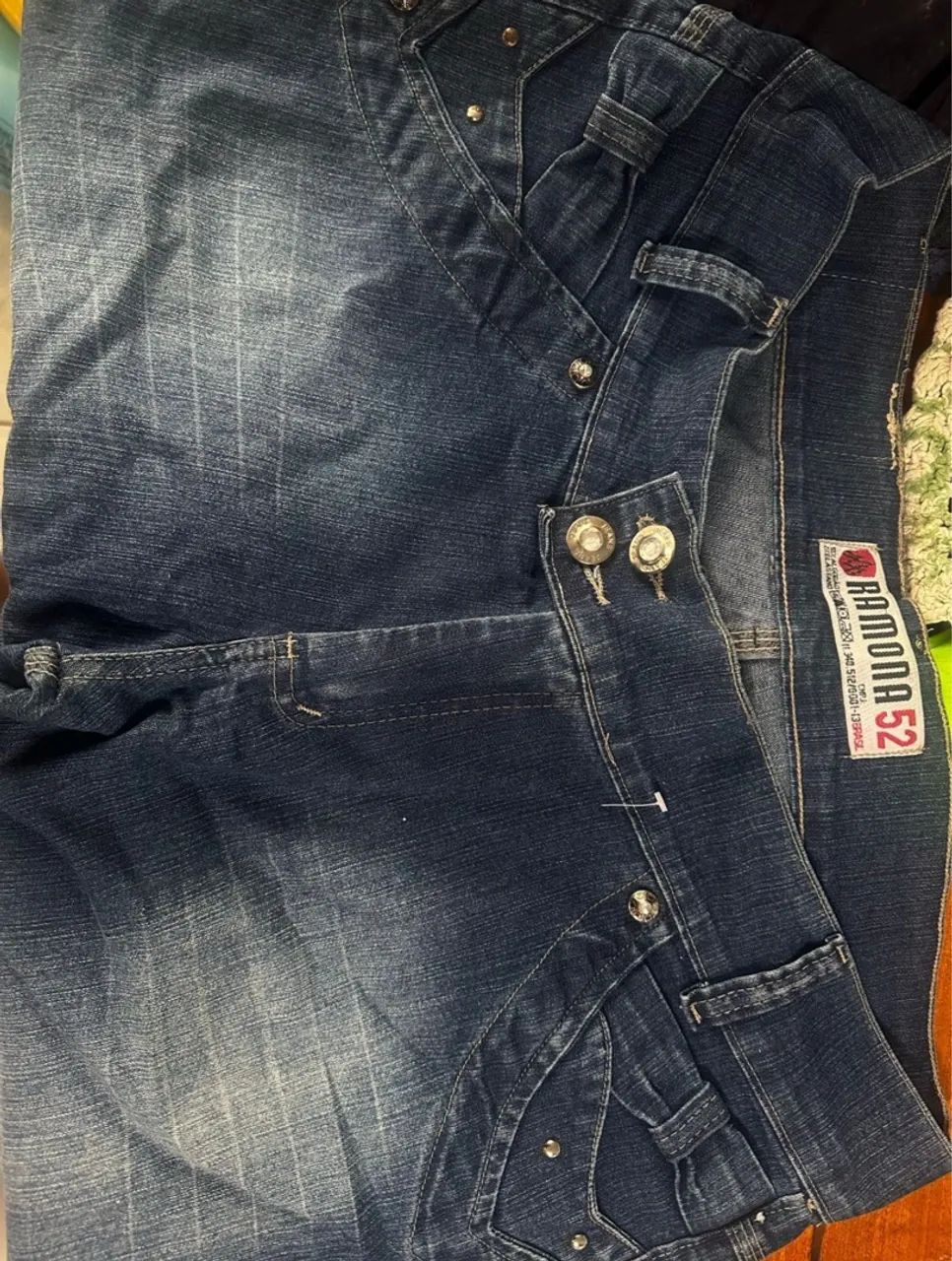 Calça Jeans Feminina Azul Escuro - Foto 2