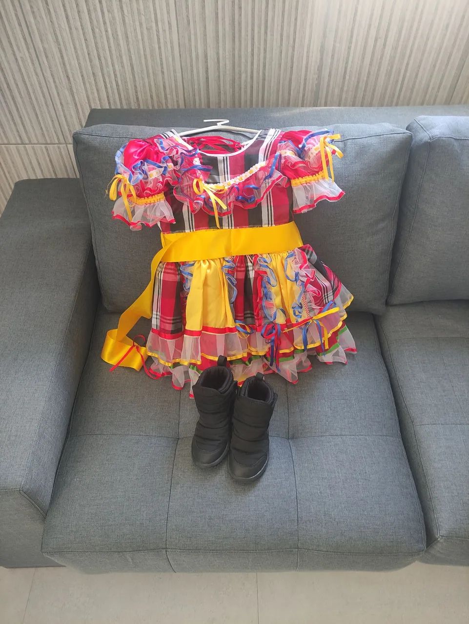 Bota+Vestido Infantil Festa Junina São João - $250