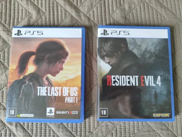 Jogo PS5 - The Last of Us (Part I) + Resident Evil 4 Remake - R$100 OFF