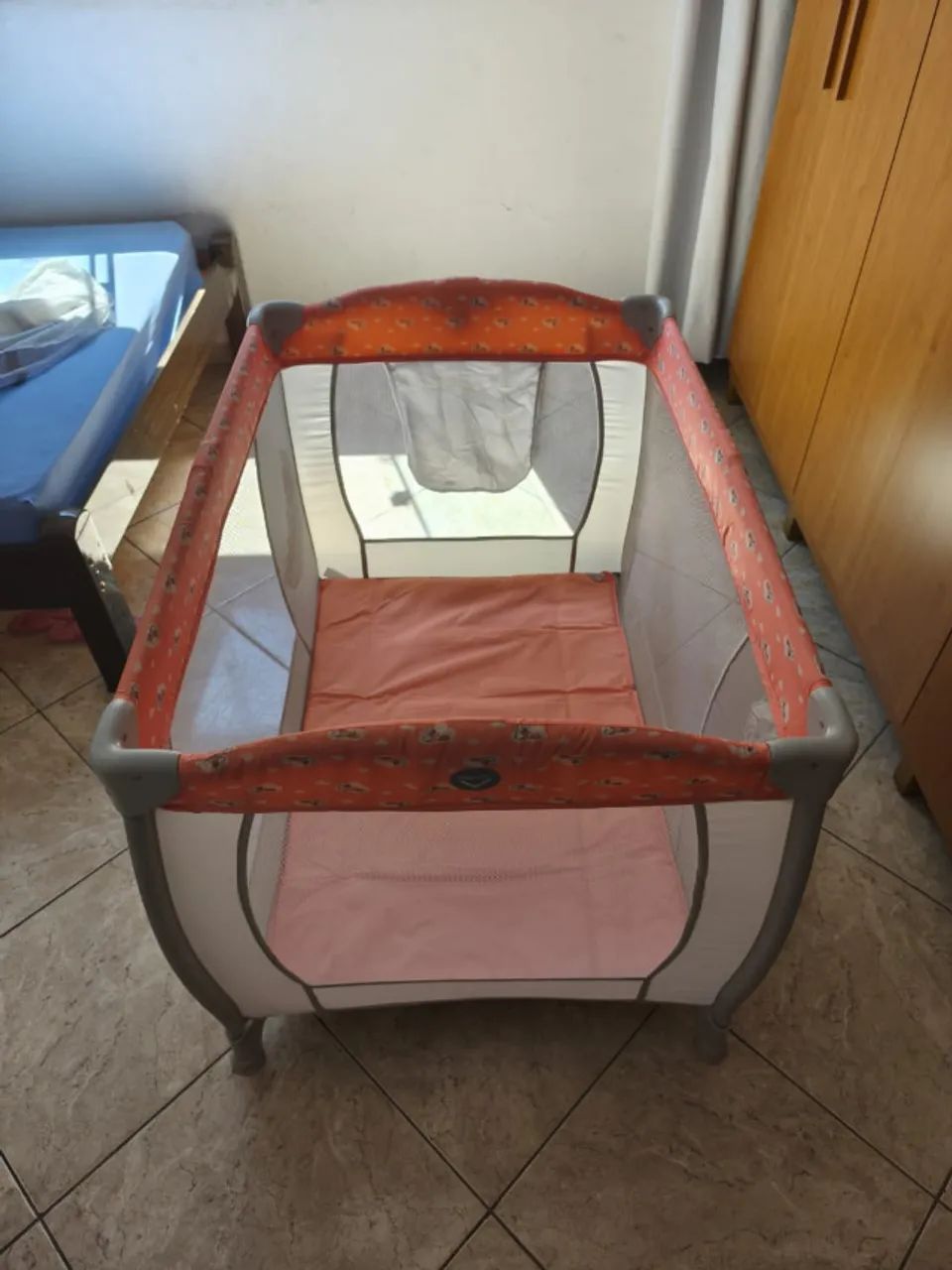 Berço Chiqueirinho Portátil Cercadinho Bebê Minnie - Foto 4