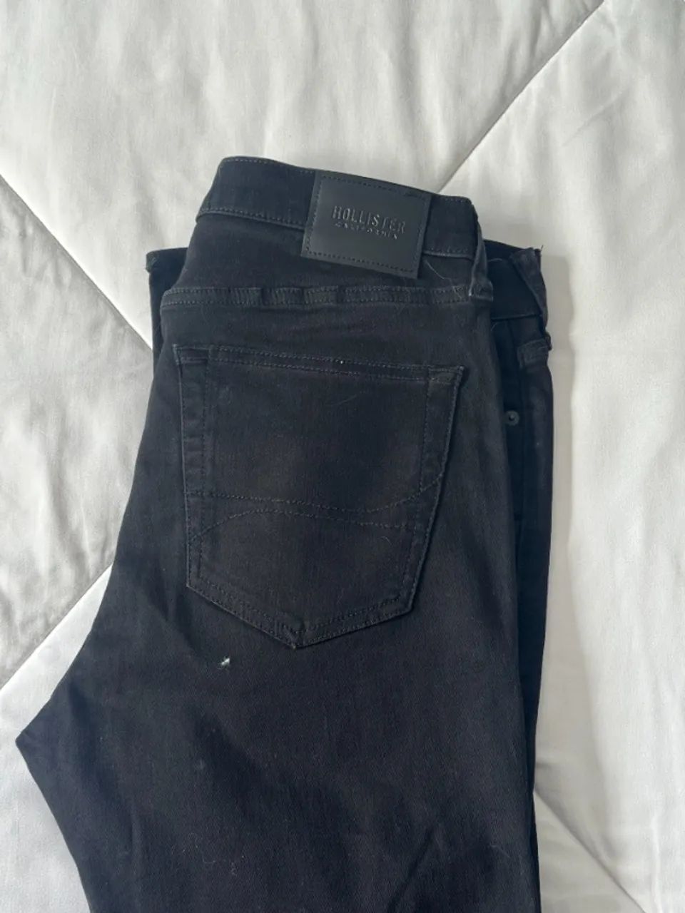 Calça Jeans Hollister Skinny Preta Masculina Roupas Santo