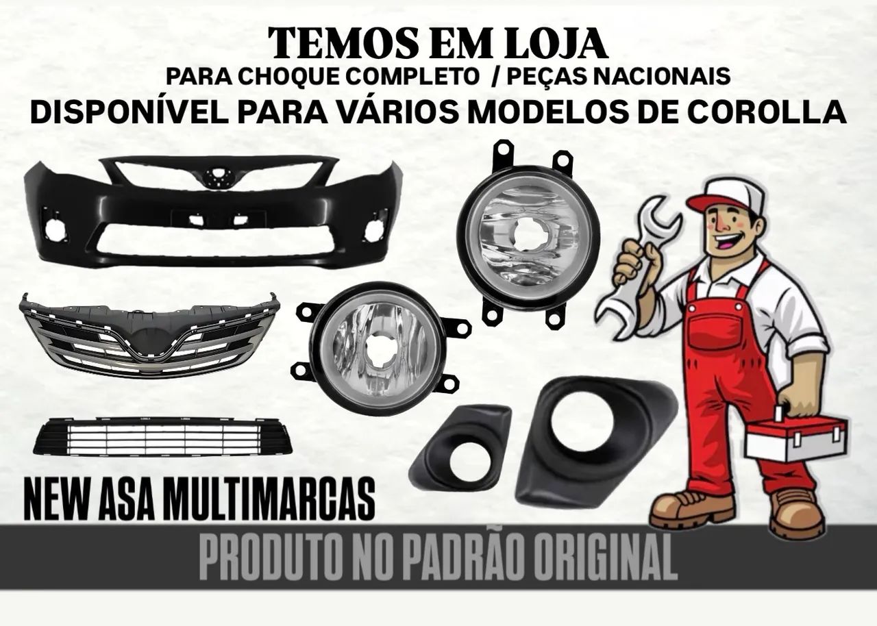 PARA BARRO / ASA DE URUBU / PARA CHOQUE / GRADES PARA SEU COROLLA