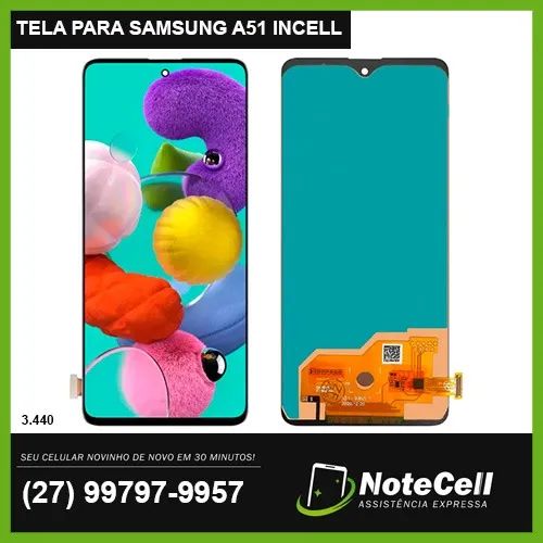 Tela Display Para Samsung A51 Incell (sm-a515) 3.440 - Instalação Expressa Em 30 Minutos!