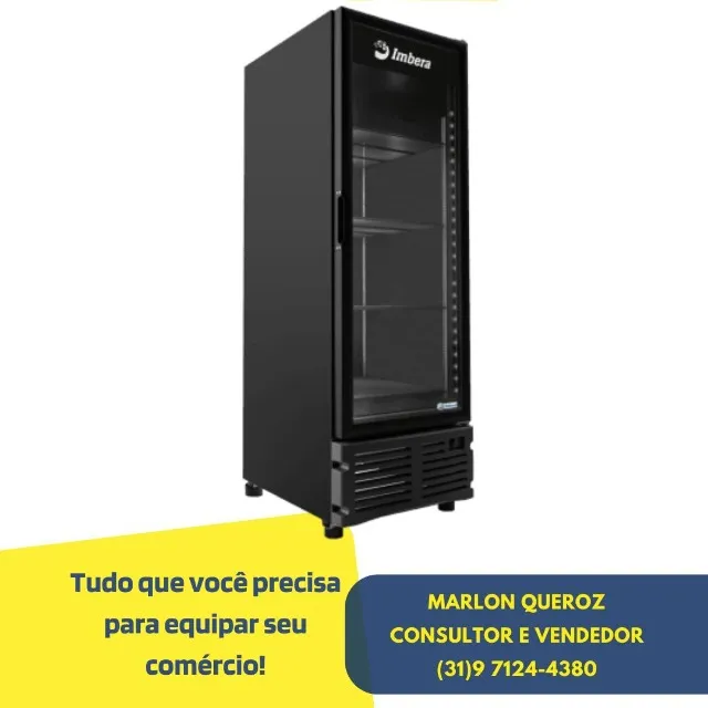 Freezer Vertical Imbera Porta de Vidro Novo 560L