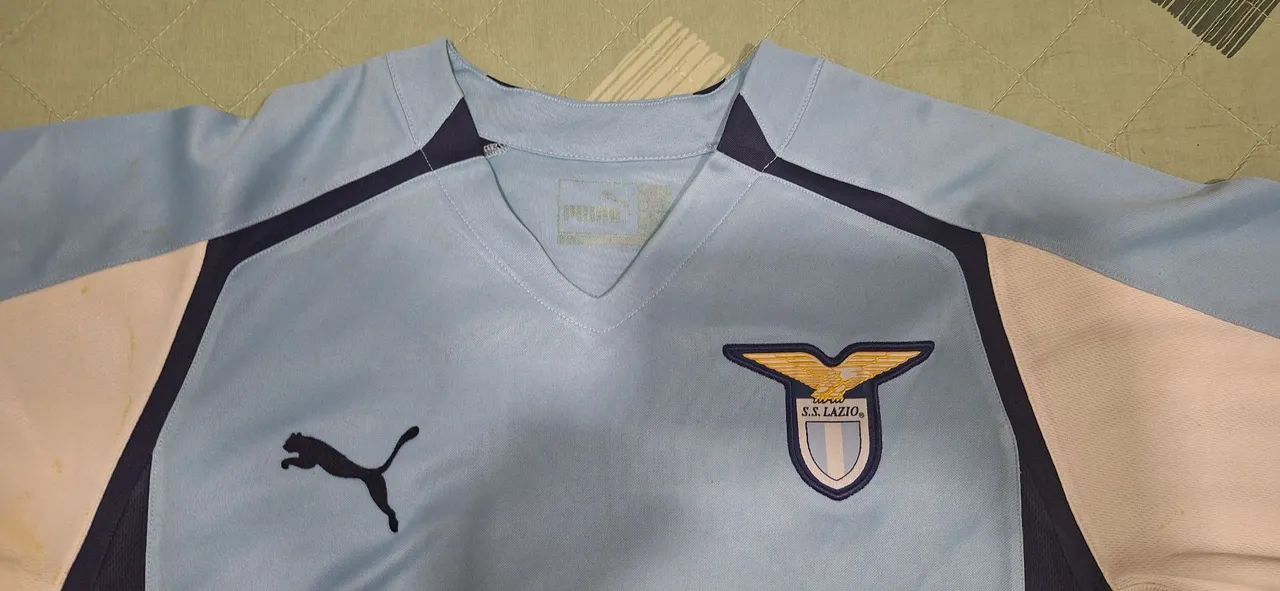 Camisa de Futebol Lazio Parmacotto Puma - Tamanho M - Foto 4